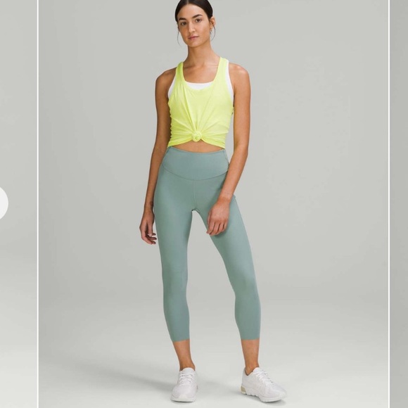 Lululemon Base Pace High-Rise Crop 23" Misty Glade (2) - Picture 4 of 11